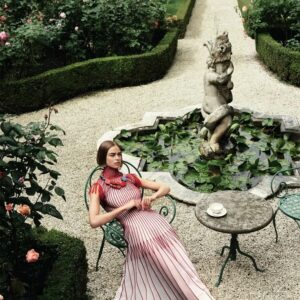 robe longue en coton et lin – collection jardin secret