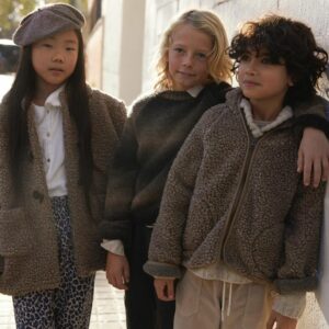 veste moutonnée en coton recyclé – collection petit explorateur unisex